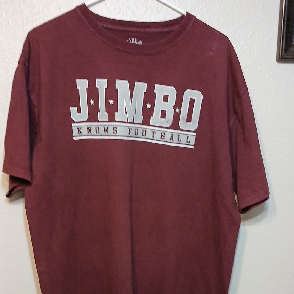 🧡Gently Worn, Jimbo Knows Football Maroon T-Shirt